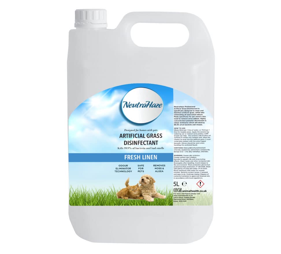 Fresh Linen - NeutraHaze Professional Artificial Grass Cleaner - The Science Of Odour Control (5 Litre)