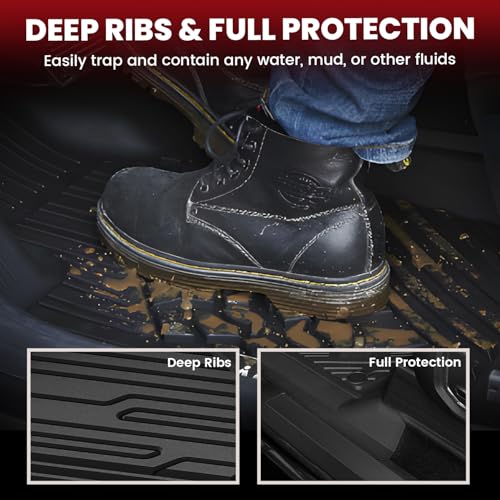 Image of LASFIT Floor Mats for Ford F250 /F350 2017-2026 2027 Only Front Bucket Seat