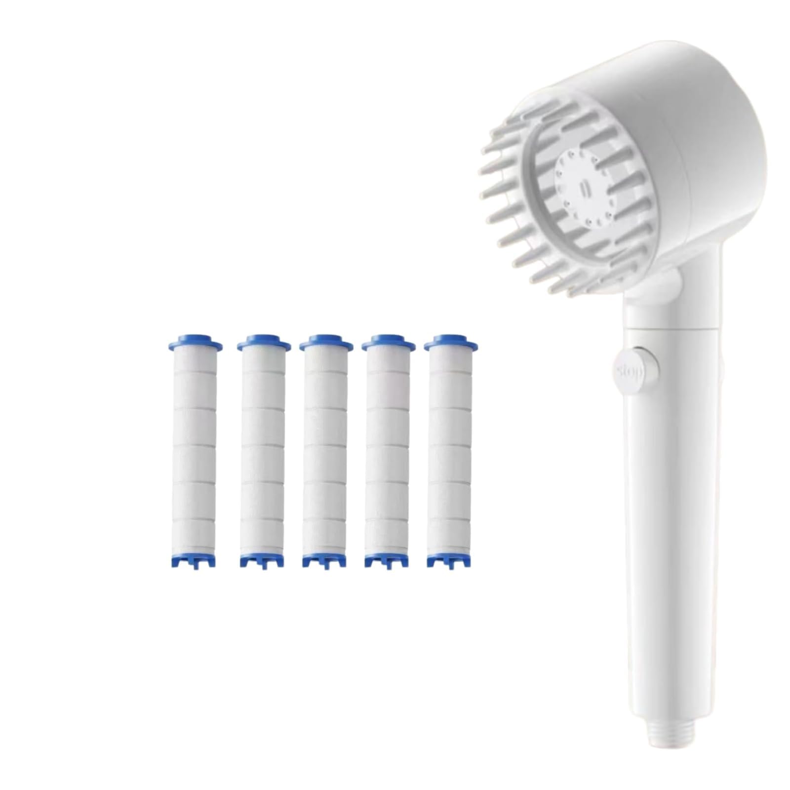 Pommeau de douche filtrant haute pression My-shower lot de 10 anti-calcaire