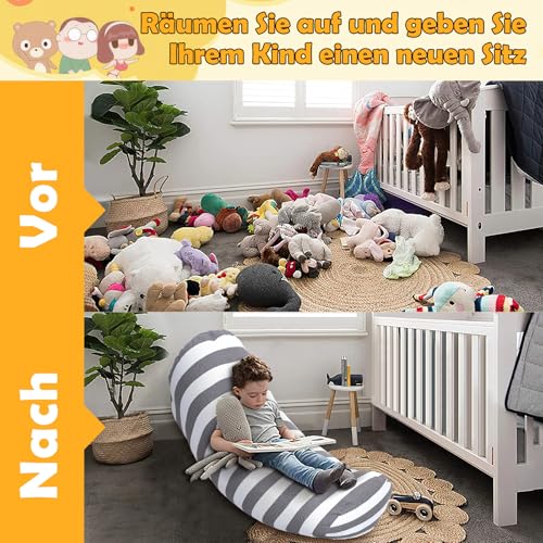 Sitzsack Kuscheltier Stofftieren Aufbewahren für Kinder,200l Sitzsack Bezug mit PlüSchtier FüLlung als StüHle Sofa-Sitz Bodenkissen,fur Kinderzimmer Schlafzimmer