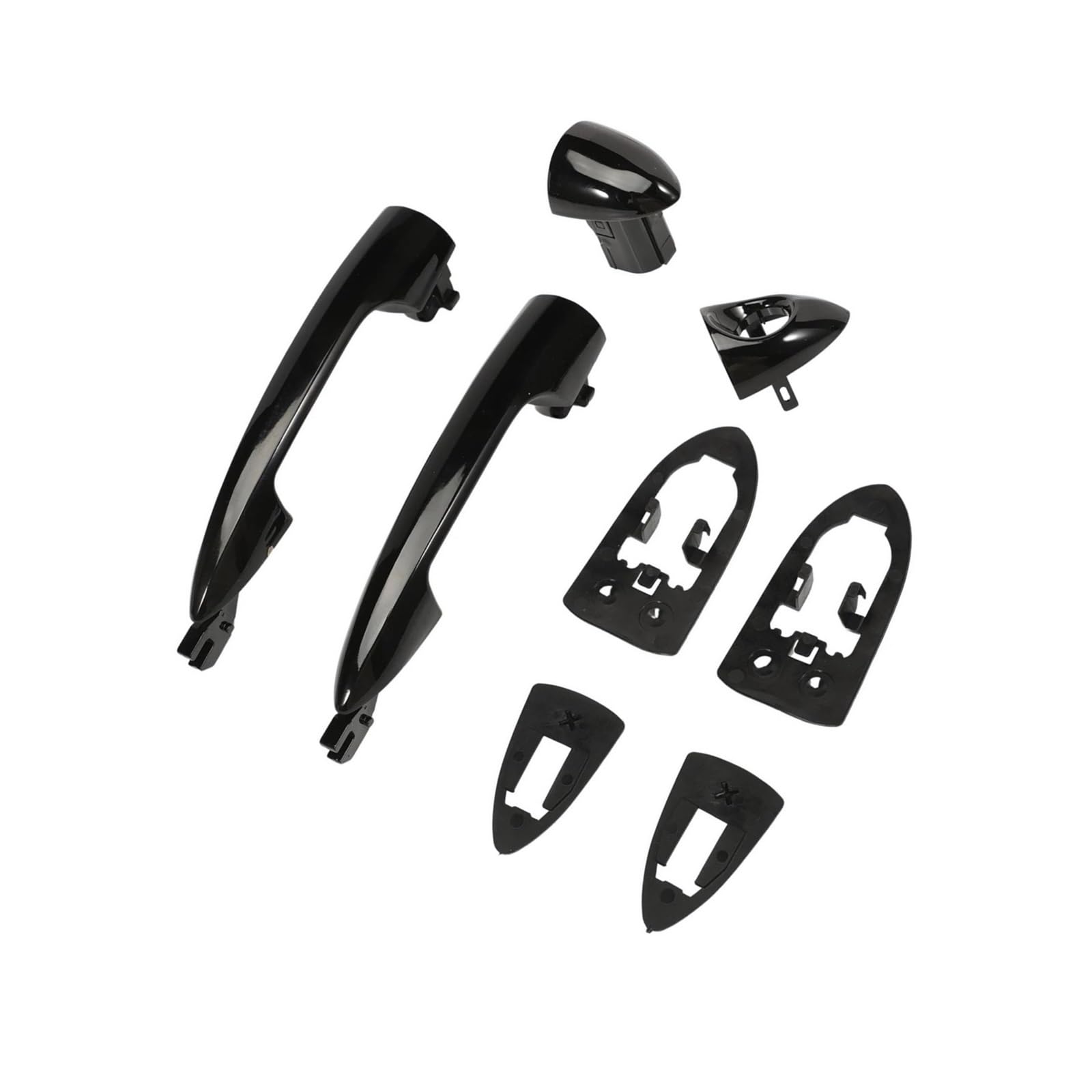 Mtvtfecewg One Color For Alfa For Romeo For Giulietta For Mito 1 Pair Black Front Door Handles 2156145296 156145295