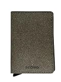 Secrid Slim Wallet, Recycled Stone, Genuine Leather with RFID Protection, Holds up to 12 Cards