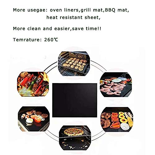 image for LokiLux 2 Pack Oven Liner Mat + 2 pcs Oven Rack Edge Protector Guard,H
