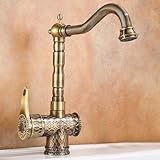 Le corps principal du Robinet Cuisine Laiton Retro est en laiton pour garantir des performances stables et durables. Il est équipé d'un noyau de valve en céramique à l'intérieur, qui a été testé 500 000 fois et présente de bonnes performances d'étanchéité, une résistance à l'usure et aucune fuite d'eau.