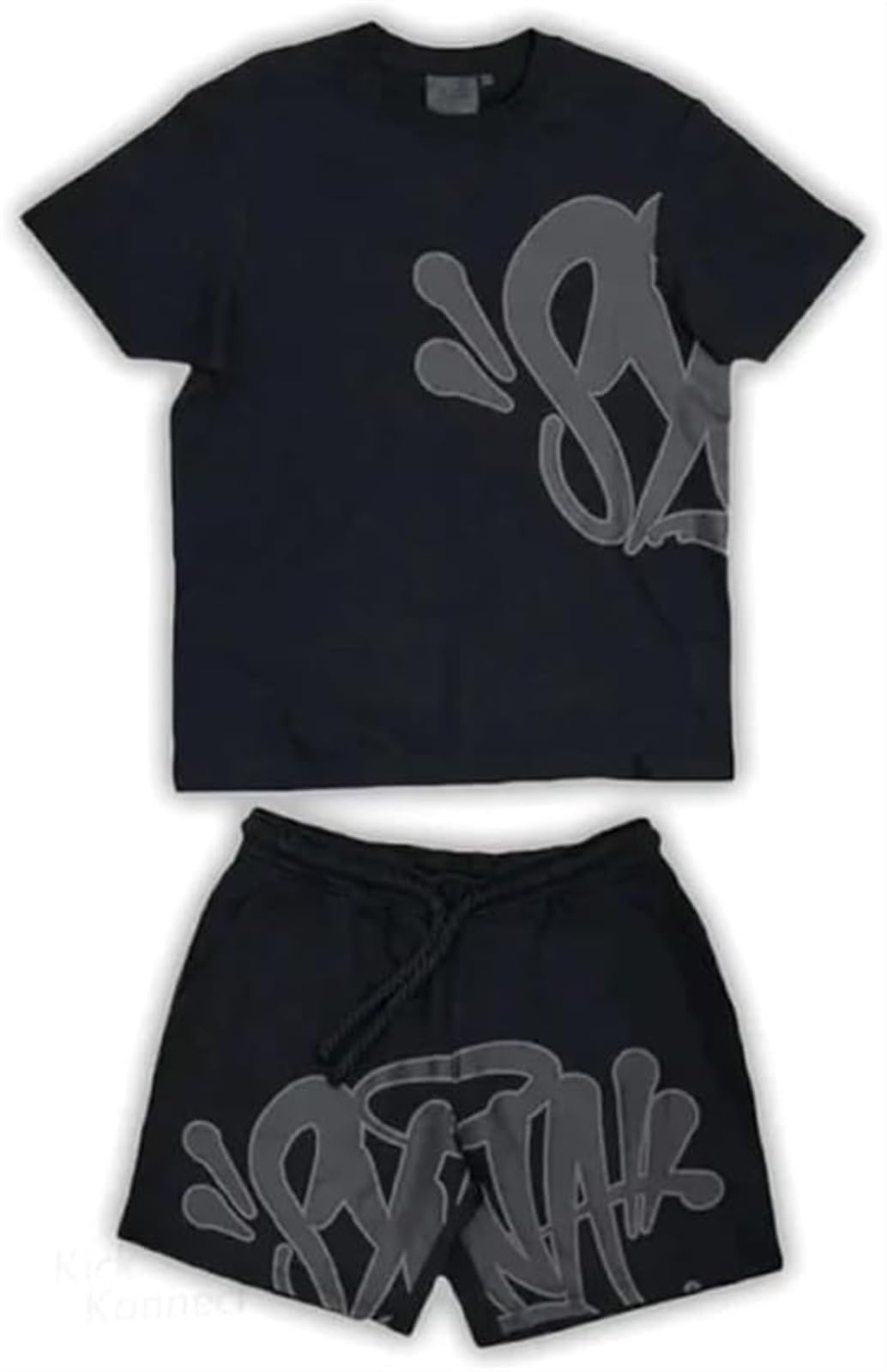 PEIXE Corto Conjunto Trapstar Bordado Hombre,Camiseta Unisex Con Letra Estampada Gráfica,Adulto Y Niños Manga Corta Con Pantalones,2 Piezas Mujeres Chándal Top Y Shorts Deportiva