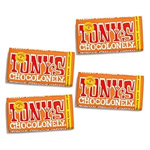 Tony’s Chocolonely – Chocoladereep Melk Karamel Zeezout – 4 x 180 gram – Fairtrade Chocolade