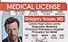Hugh Laurie Dr. Gregory House Novelty Drivers License / Fake I.d. Identification for the Gregory House Md Tv Show Fans
