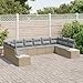 Solivagant Gartensofa-Set mit Kissen 10 pcs Beige und Hellgrau Polyrattan, Möbel,Gartenmöbel,Gartensit... 89 kg-3355909