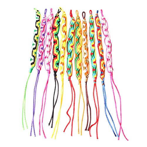 Beyond Dreams® Lot de 9 bracelets d'amitie? colore?s pour poignet et cheville | Bracelet Bracelet de cheville |Unisexe| Cadeau pour anniversaire enfants et adulte| pour sac cadeau | cadeau invité