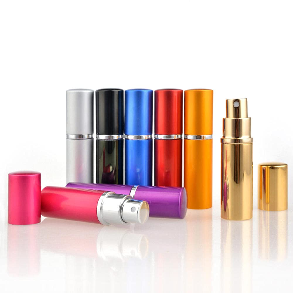 Porta Profumo da Viaggio Boccette Profumi Vuoti Ricaricabilebottiglia di Parfum Vuota del Parfum della Bottiglia del Mini del Profumo di 6Ml Riutilizzabile-8 Pezzi_10Ml Gold Gold.