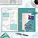 Daily Planner Undated, To Do List Notebook with Hourly Schedule Calendars Meal, Spiral Appointment Organizers Notebook for Man/Women, Pocket,Pen Loop, 160 Pages (7x10