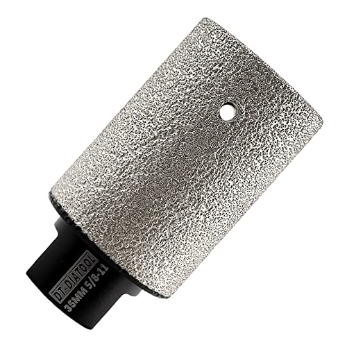 Dt-Diatool Diamond Finger Bit Coated Milling Bit For Tile Grinder Enlarging Polishing Holes On Porcelain Ceramic Granite Marble Countertop Diameter 35Mm, 5/8 Inch-11 Thread #TOP29