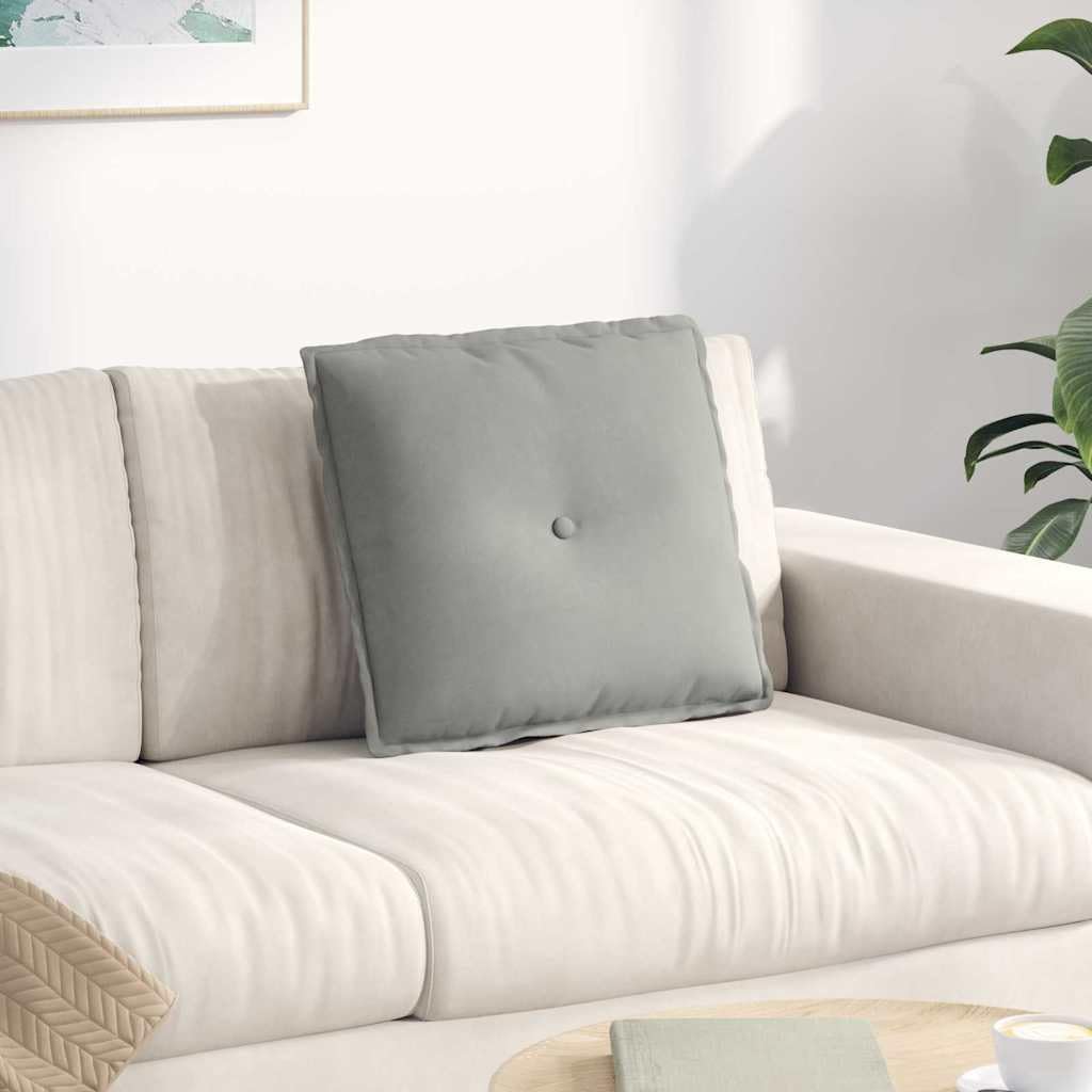 Coussin de dossier rectangulaire gris clair rembourré pour salon