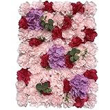 Fenhaodian 40X60CM Internet Famous Dahlia Flower Wall Panel Combos Silk Decor Special Deals for Wedding Window Setups