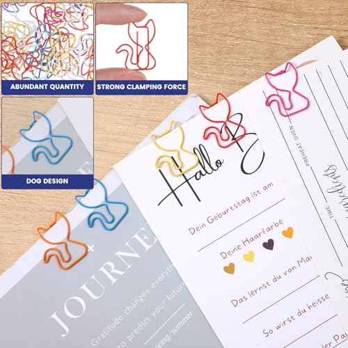 Ymapinc 50 Stück Katze Büroklammern Cute Büroklammern Motiv Metall Büroklammer Geschenke für Katzenliebhaber Bürobedarf Aktenklammer Lesezeichen(2,9 x 2,4cm)