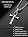 ADMETUS Ankh Necklace Men Sterling Silver Coptic Egyptian Cross Pendant Necklace Amult Protection Jewelry Religious Egyptian Gifts for Men