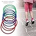 Hamwesh Hopscotch Ring Game, Enhancing Attention Hand Foot Coordination Premium Plastic Kids Outdoor Games, Exercise Hoop with 10 Connectors Multi Colored Rings for Kids Outdoor Indoor
