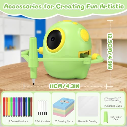 Drawing Robot for Kids, Upgraded Smart Magic Interactive Educational Drawing Robot with 150 Cards, Montessori Art Pinting Learning Toys for 3 4 5 6 7 8 Year Old Girls Boys Birthday Gift - Image 8