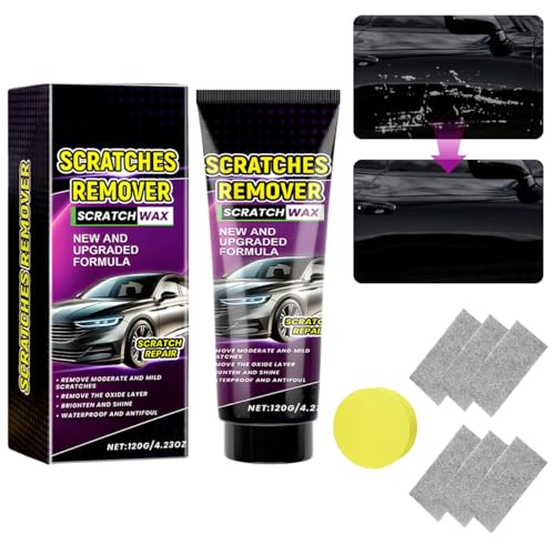 Nano Cloth Car Scratch Remover, 2025 Nuova Rimuovi Graffi per Veicoli con Panno Nano e Spugna, Pasta per Riparazione Graffi, Polish Auto Rimuovi Graffi (120g)
