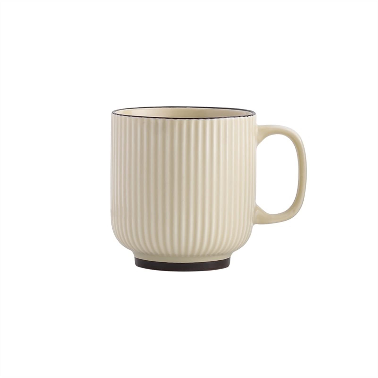 Taza de cerámica a Rayas en Relieve, Taza de Agua for el hogar, Taza de café for niñas, Taza de té de Oficina Simple (Color : C)