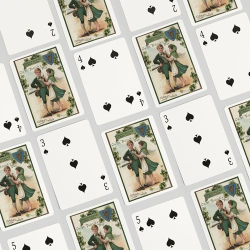 Baraja de póker vintage St. Patrick's Day 52 cartas miniatura 4