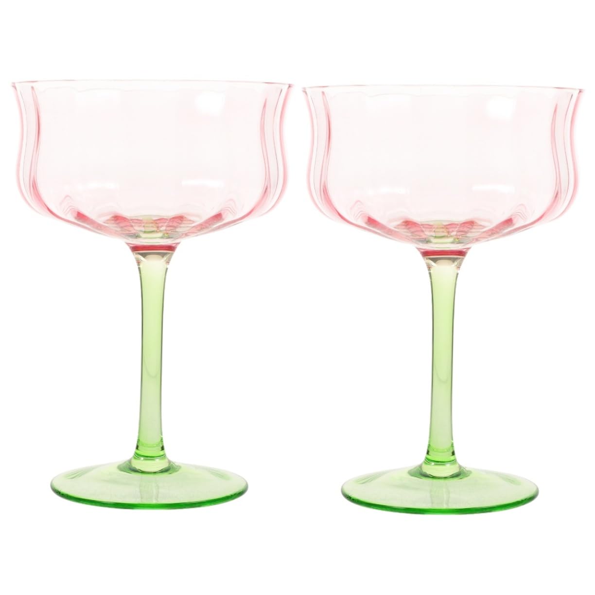 Verre à cocktail dégradé vintage au design élégant pour sublimer vos réceptions chic en lot de 2
