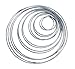 Produktbild 14 Stück Metall Ringe Hoops,Metallringe Drahtring Traumfänger Selber Basteln Bastelset Mobile Basteln Mobile Ring Silber für Traumfänger
