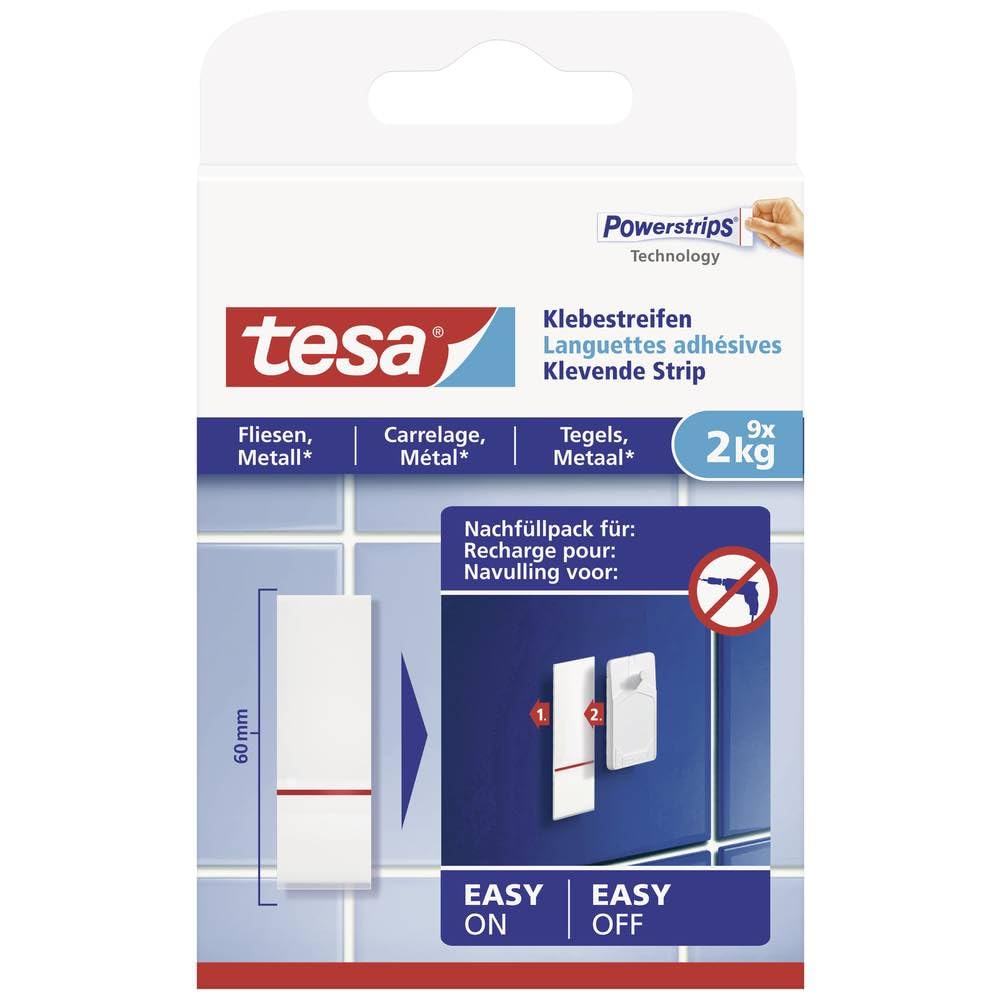 tesa Adhesive Strips for Tiles &amp; Metal 2kg