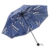 Black Temptation Regenschirm Reise Retro Zeitung Folding Regenschirme Sonnenschutz Anti
