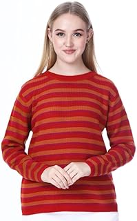 noquo Women's Multicolor Striped Full Sleeve Winter Sweater – Stylish Pullover -Soft Knitwear with Round Neck – Trendy & Warm -Ideal for Winter Outfits-picture-47