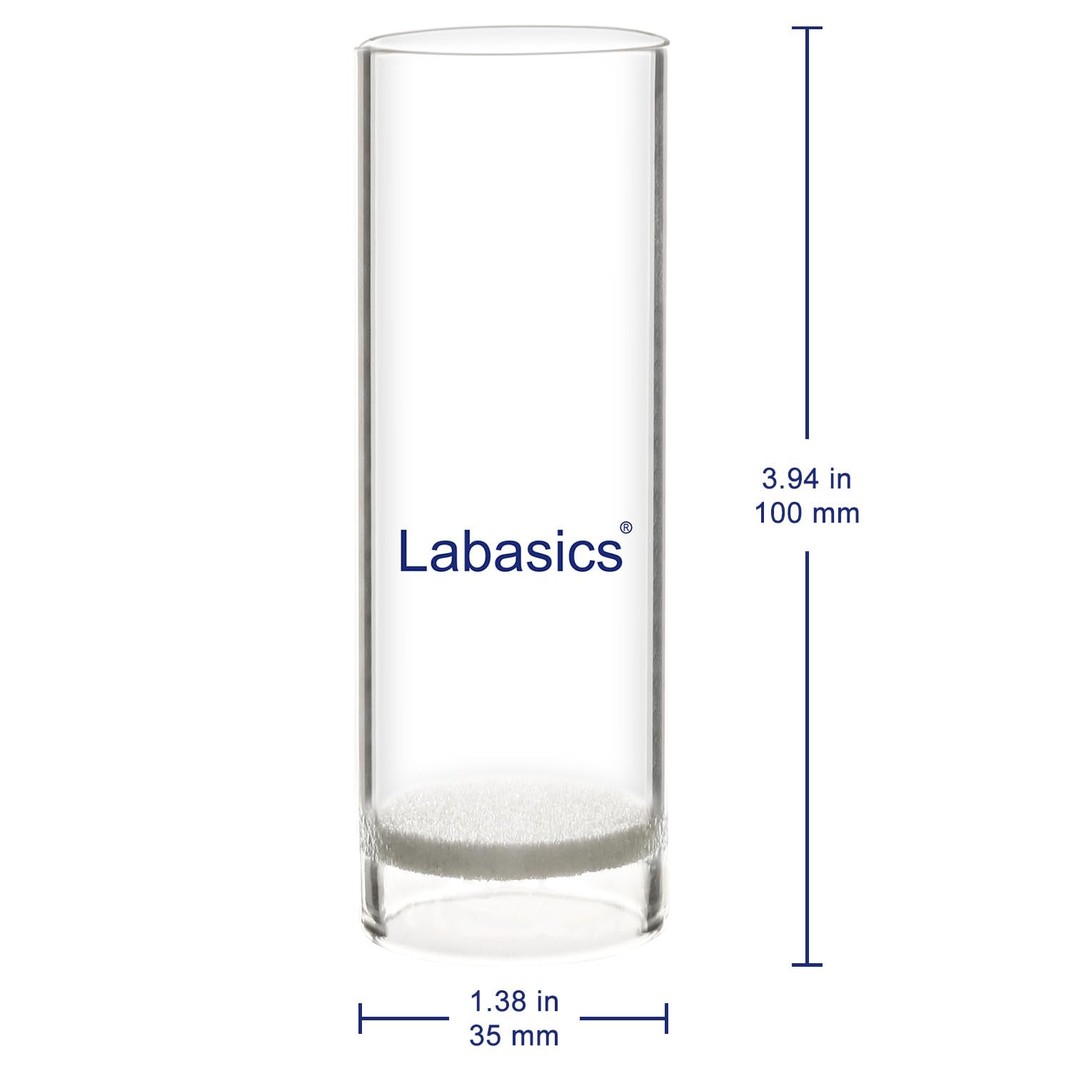 Labasics Thimble d'Extraction en Verre, Thimble en Verre Borosilicaté de Porosité Moyenne pour Appareil d'Extraction Soxhlet en Laboratoire, 30 mm ID 35 mm OD et Hauteur de 100 mm