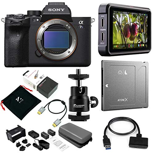 Sony Alpha a7S III Mirrorless Digital Camera Bundle with Atomos Ninja V Recording Monitor, Power Accessory Kit, Angelbird AtomX SSDmini 1TB and Accessories