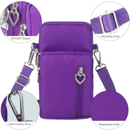 Image of JANKS Small Crossbody Bag for Women - Mini Phone Purses with Crossbody Strap and Wallet - Nylon Arm Bag