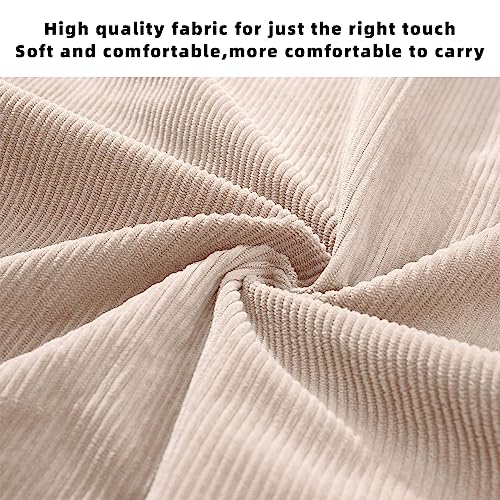 Image of KALIDI Women Corduroy Tote Bag Zipper Casual Tote's Handbag Big Capacity Shoulder Bag with Pockets
