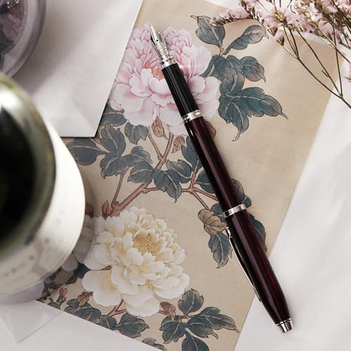 Image of Cross Century II Lustrous Chrome Refillable Fountain Pen - Medium Point, Black Ink, Presented in a Premium Box (Translucent Black)