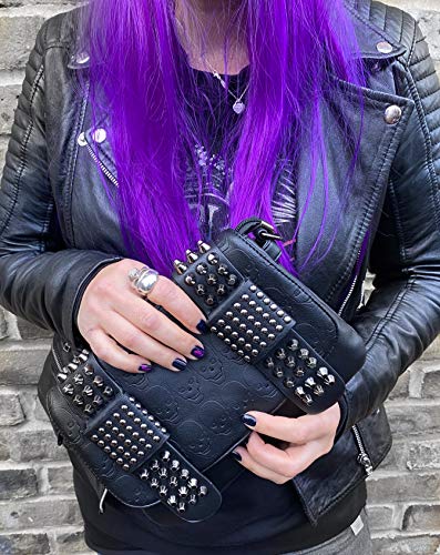 Ro Rox Women's Skull Shoulder Bag Punk Gothic Rivets PU Handbag4