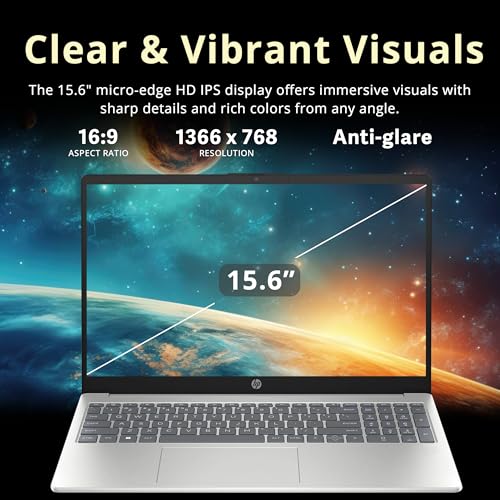Image of HP 15.6 inch HD Business Laptop, Intel i3-N305, 8GB RAM, 1.12TB Storage (128GB UFS+1TB Docking Station Set), Intel UHD Graphics, Numeric Keypad, 720p Webcam, Copilot, Wi-Fi 6, Windows 11 Pro, Silver