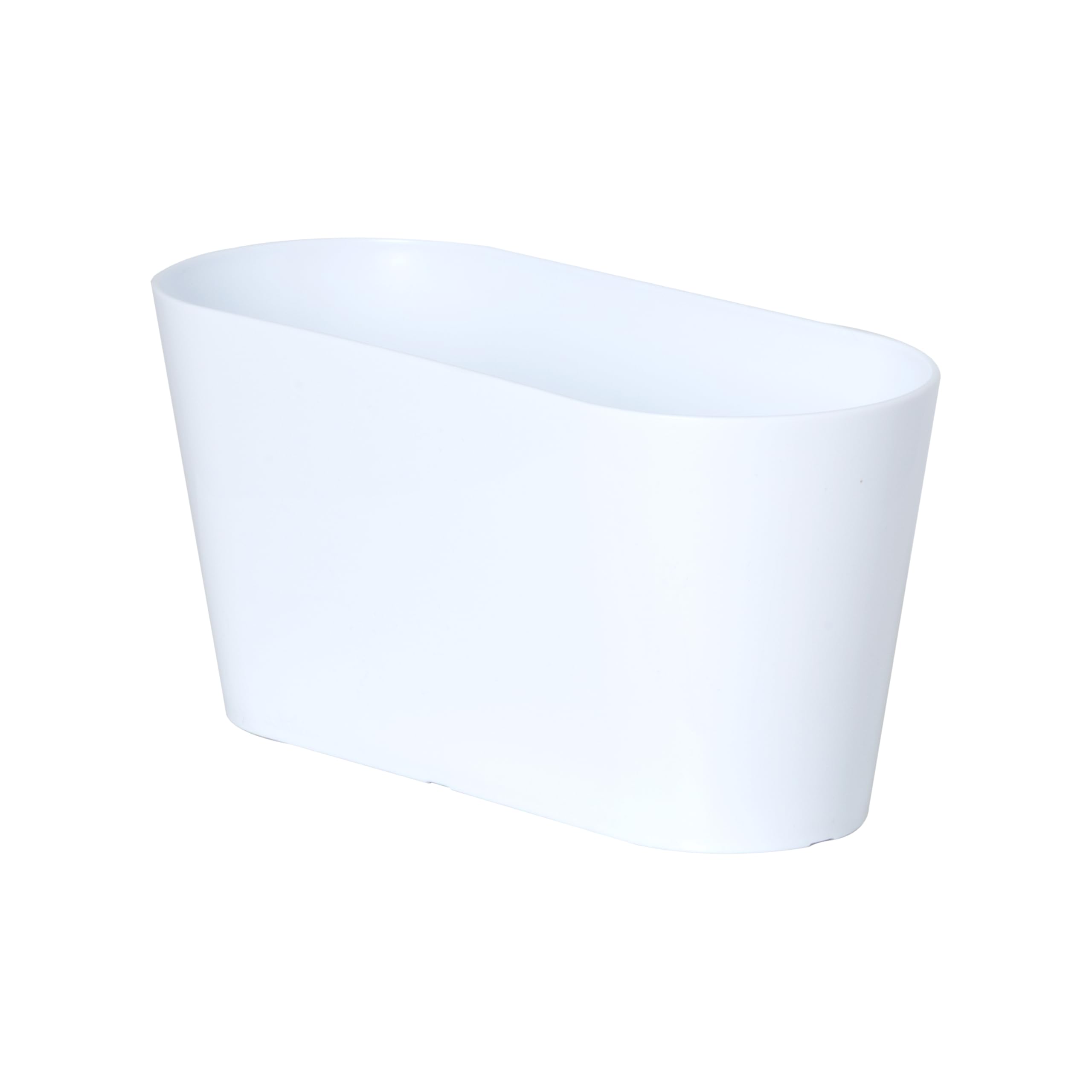Wham Ice White Studio 4 X 30Cm Oval Plastic Troughs | Ideal For Home, Office, Kitchens, Bathrooms, Gardens | Suitable For Indoor & Outdoor Use | Made In The Uk