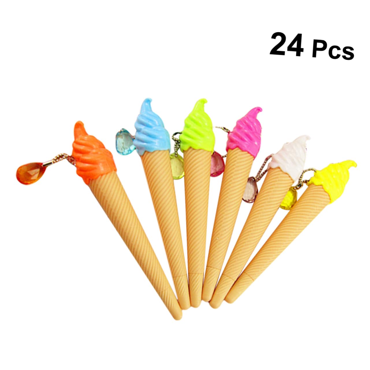 TEHAUX 48 Pezzi Gel Gelato per Adolescenti Cancella Facile Scrittura Design per Scuola e Ufficio Colore Casuale