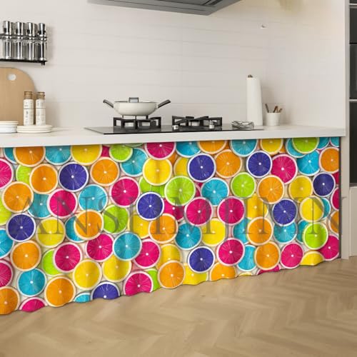 Image of Waterproof Sink Curtain for Modular Kitchen (150cm X 70cm) (Multi)