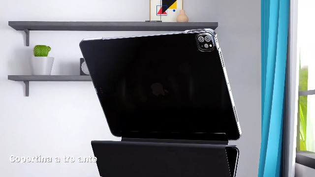 MoKo Custodia per iPad Pro 11 Pollici (M5 2025/M4 2024), Custodia Cover Ultrasottile con Retro Traslucido in PC Rigido per iPad Pro 11'' 2025/2024, Supporta Apple Pencil Pro, Blu Marino