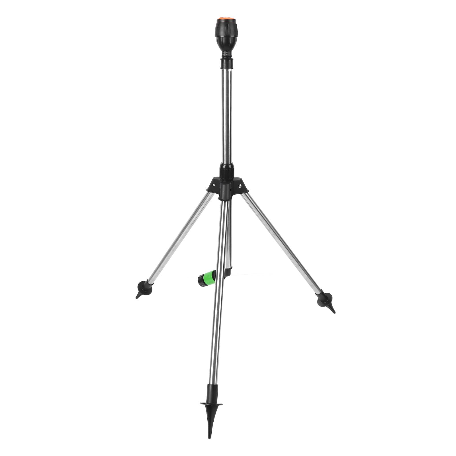 Trípode de aspersor variable, cabezal de riego automático giratorio de 360 grados para riego eficiente de jardín y césped, con diseño elevador y accesorios