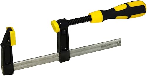 SURTEK Abrazadera de barra - Abrazadera F de 12" con mango ergonómico y ajuste de botón - 107118