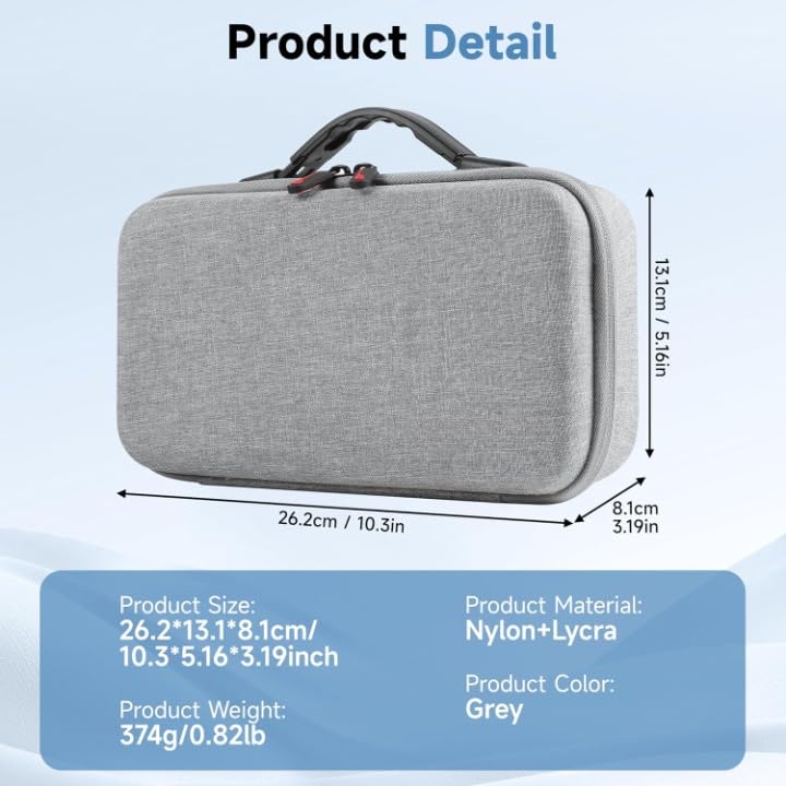 Image of M.G.R.J Portable Storage Protective Travel Bag for GoPro MAX 2 Action Camera & Adventure Combo Accessories Carrying Case (Hard|EVA|Black)