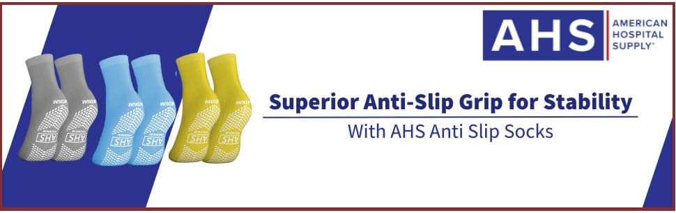 Miniatura 8 de AMERICAN HOSPITAL SUPPLY Calcetines antideslizantes con agarre  6 pares  Calcetines hospitalarios para hombres y mujeres  Antideslizantes para