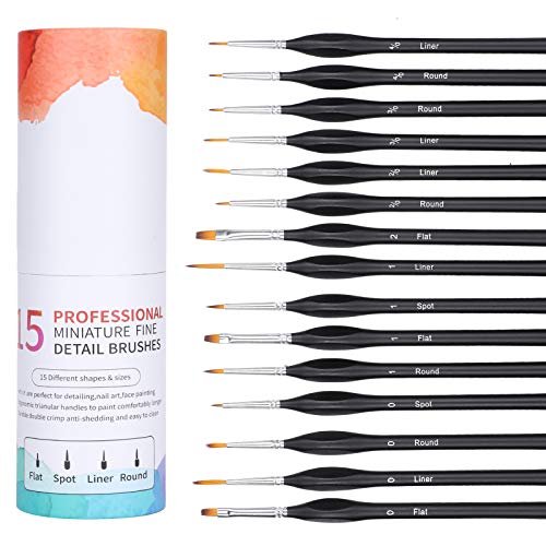 Set de 15 pinceles de pintura con triangular ergonómico para óleo, acuarela y dibujo 6