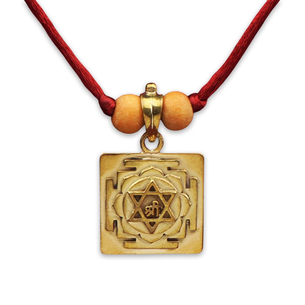 rudra centre Kamala 3D Yantra Brass Pendant-picture-44