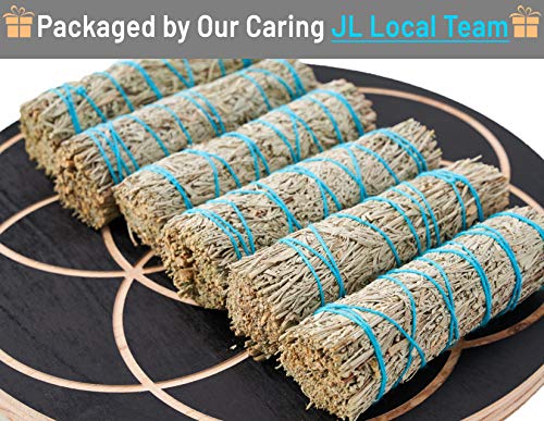 JL Local 6 Blue Sage Bundles 4 Inch | Sage Smudge Sticks for Smoke Cleansing, Smudging & Home Cleansing | Sage Smudge Kit