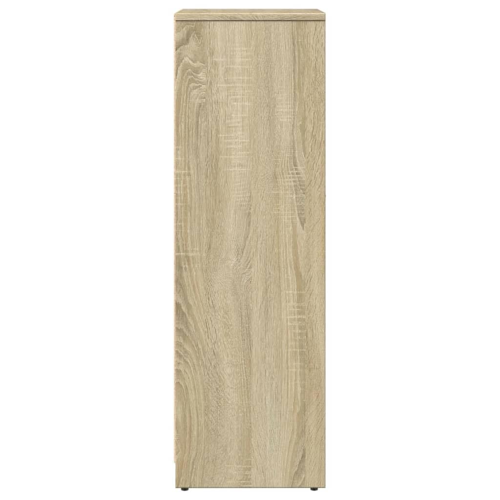 Badkamerkast 30x30x100 cm bewerkt hout sonoma eikenkleurig kopen