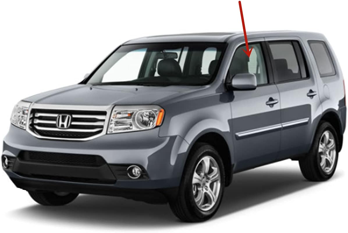 Driver Left Side Front Door Window Door Glass Compatible with Honda Pilot 2009-2015 Models